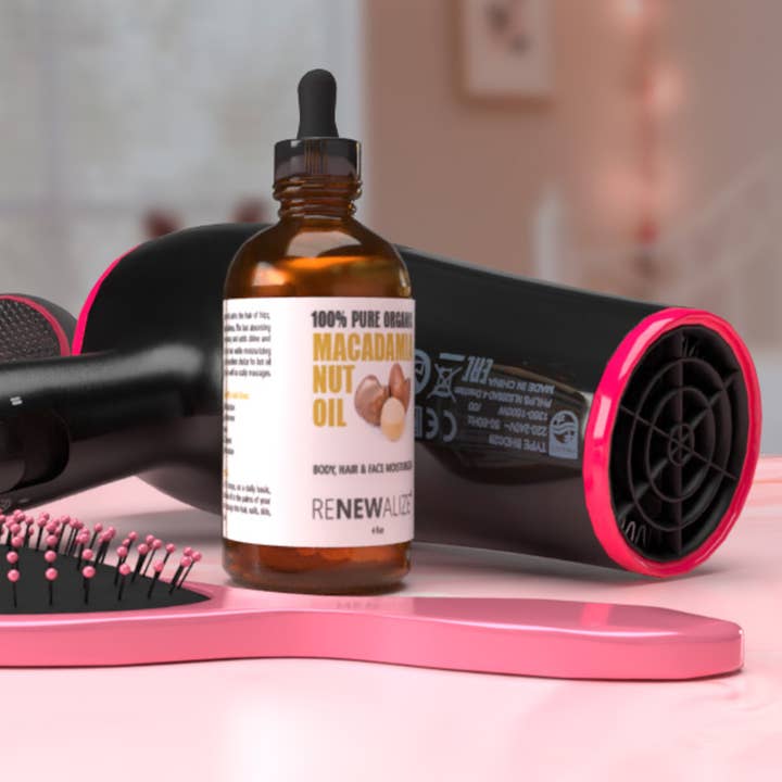 Renewalize - Wholesale Bath/body oil - Organic Macadamia Nut Oil Moisturizer for Dry Skin } 4 fl oz4