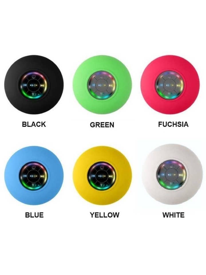 Altavoz Bluetooth portátil para baño con luz LED para venta al por mayor de Vanilla Monkey