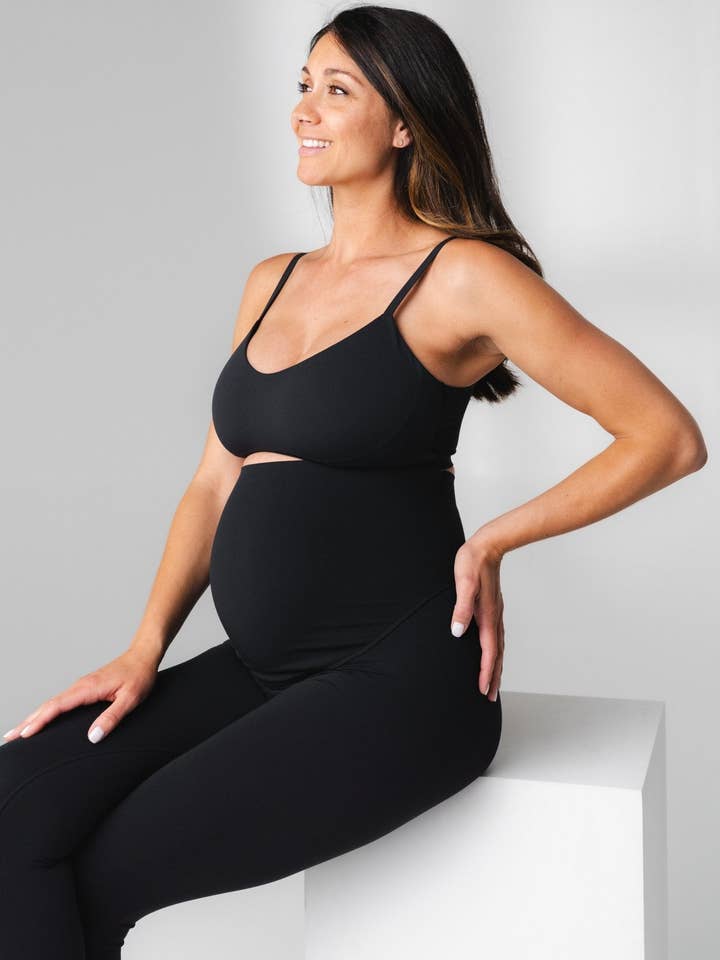 Vitality - Vente Legging de sport/d'intérieur – femme - Pantalon de maternité Cloud II™ - Minuit - Avec couture avant8