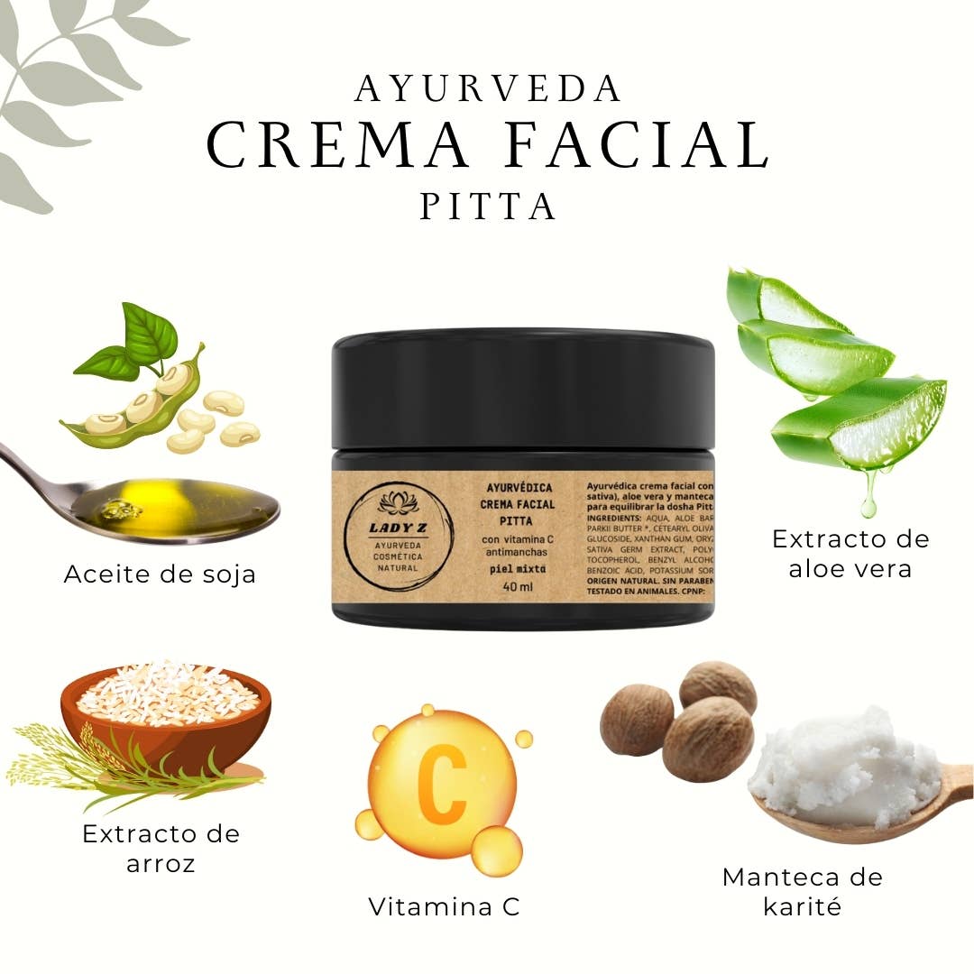 Lady Z Cosmetica - Wholesale Facial Moisturizer - VATA-PITTA Ayurvedic Facial Cream with Vit. C 40 ml2