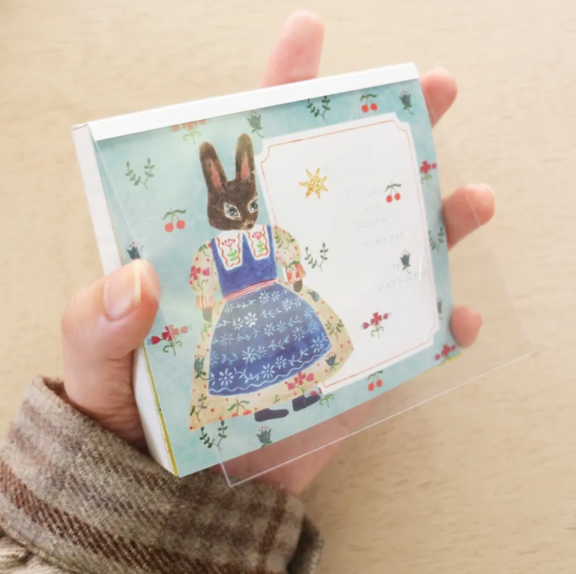 「FUNJI」In Japan - Wholesale Notepad - Aiko Fukawa Memo Pad | Flower and Animals Notepad1