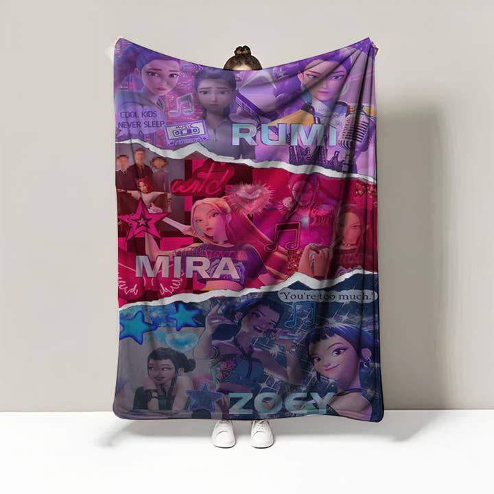 Sparkling Extras - Wholesale Throw Blanket - K-Pop Demon Hunters Rumi Soft Plush Blanket