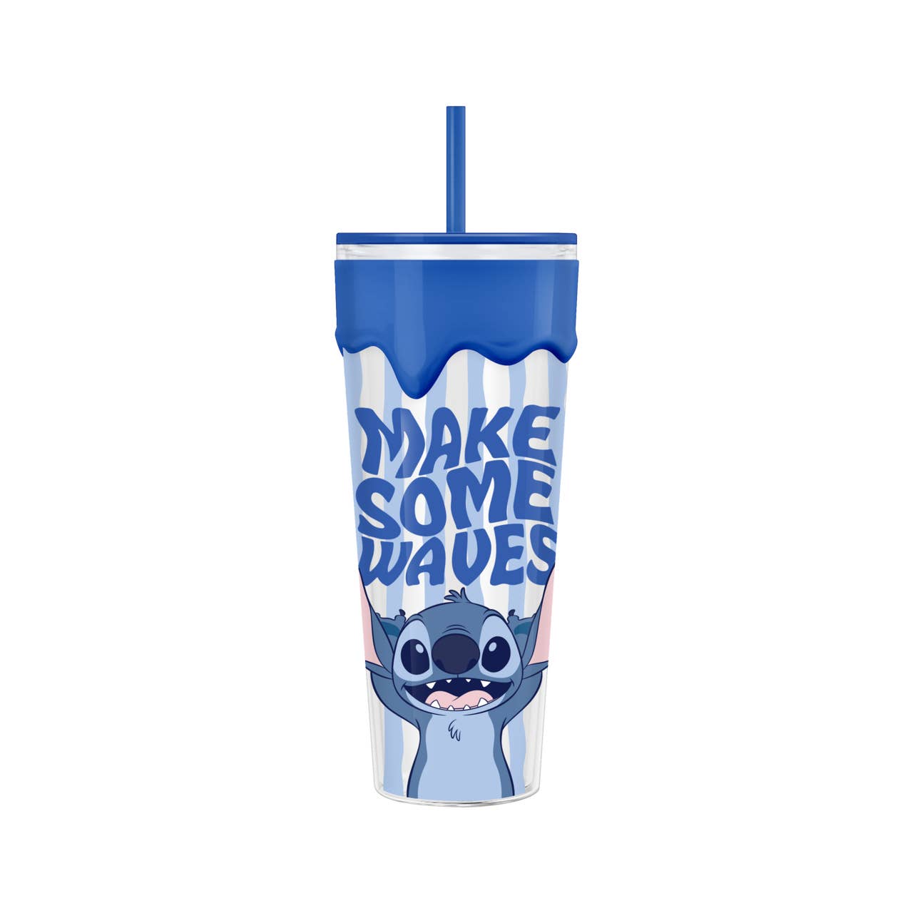 Silver Buffalo - Wholesale Insulated Mug/Tumbler - Lilo & Stitch Make Some Waves 26oz Plastic Drip Tumbler
