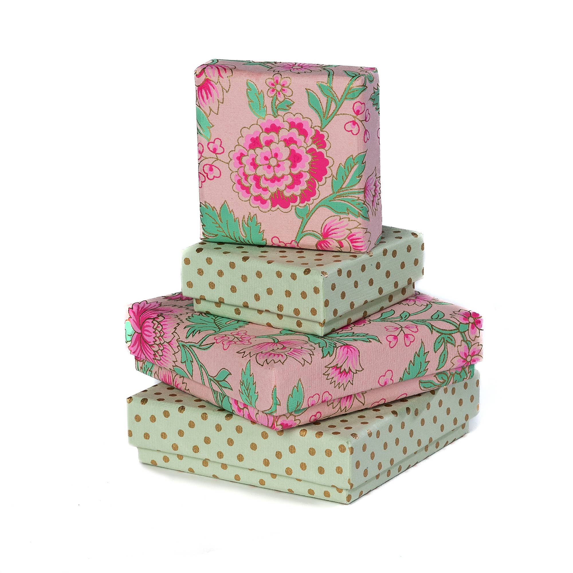 Globe Enterprise - Wholesale Jewelry Box/Organizer - Luxury Green/Gold Dots Jewellery Box1