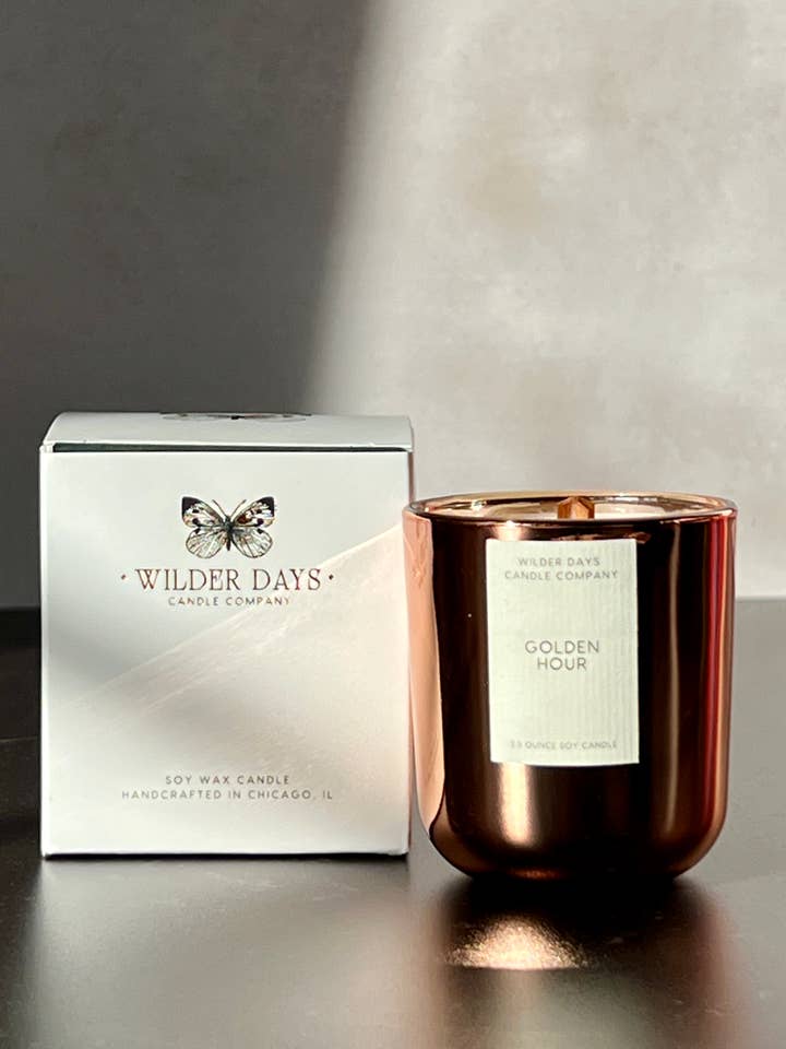 Golden Hour — 2.5 oz Mini Soy Candle for wholesale by Wilder Days Candle Company