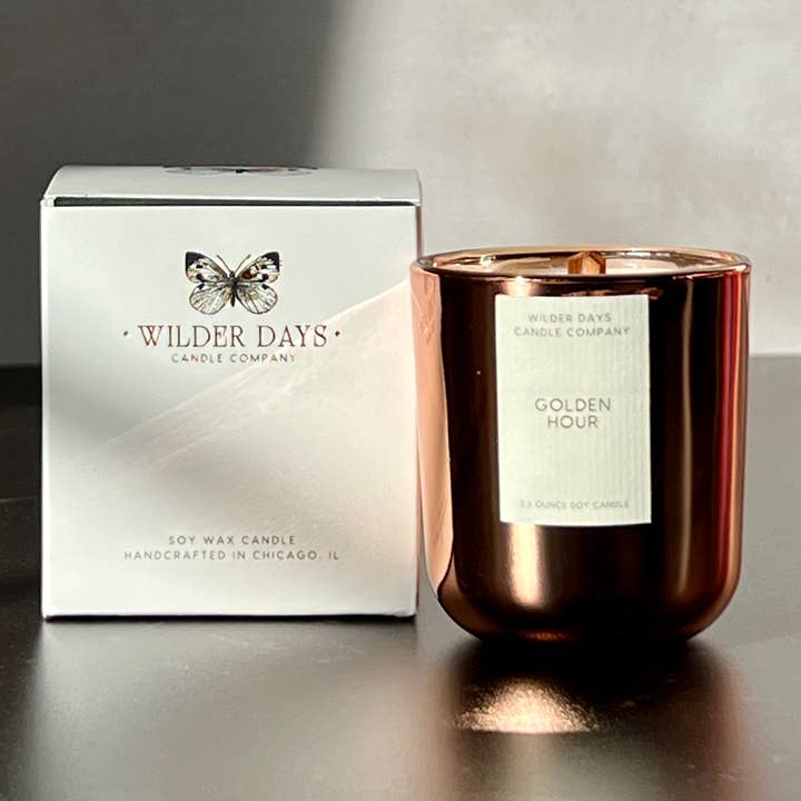Wilder Days Candle Company - Wholesale Votive Candle - Golden Hour — 2.5 oz Mini Soy Candle0