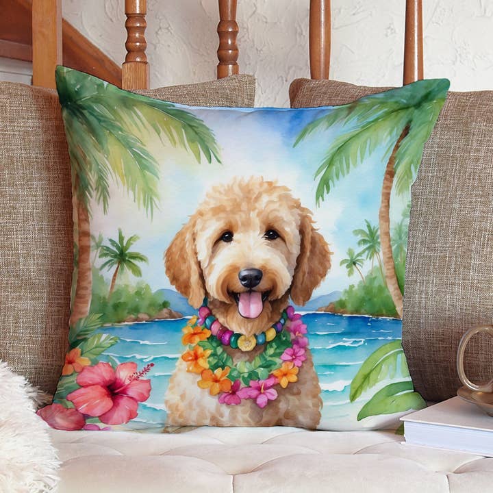 Goldendoodle Luau Kissen 14x14 DAC6443 für den Großhandel von Caroline's Treasures