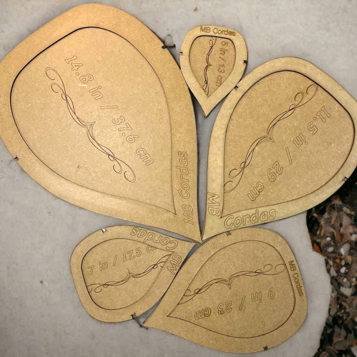 MB Cordas - Wholesale DIY craft kit - Macrame Leaves Cutting Templates, Feathers Wall Hanging Ornament, Tool Easy Way Cut DIY2