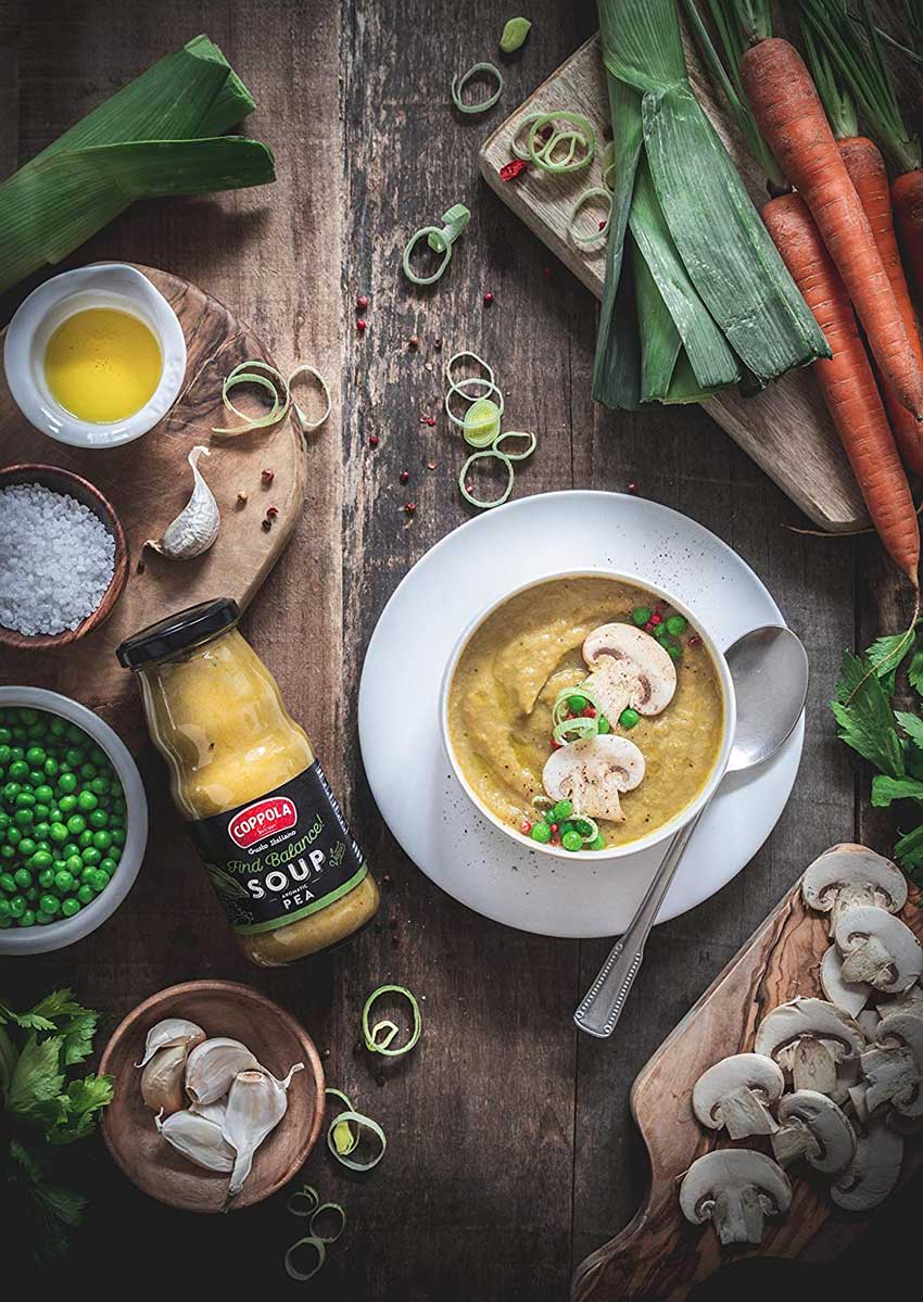 Gourmica - Wholesale Soup - Coppola Find Balance! Pea, Leek, and Ginger Soup (350g)1