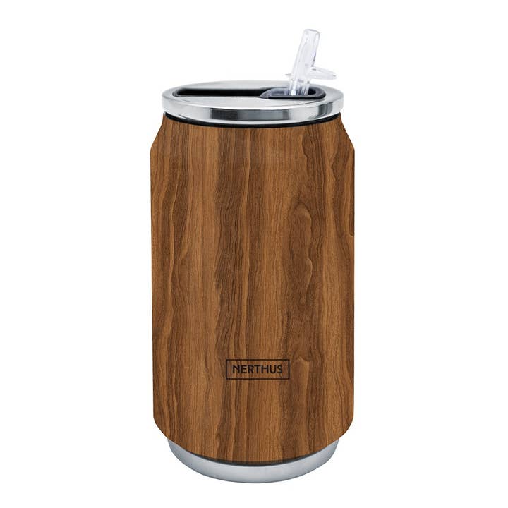 Vin Bouquet (Find It Import & Export Sl) - Wholesale Insulated Mug/Tumbler - Isothermal tin color WOOD 330ml double wall1