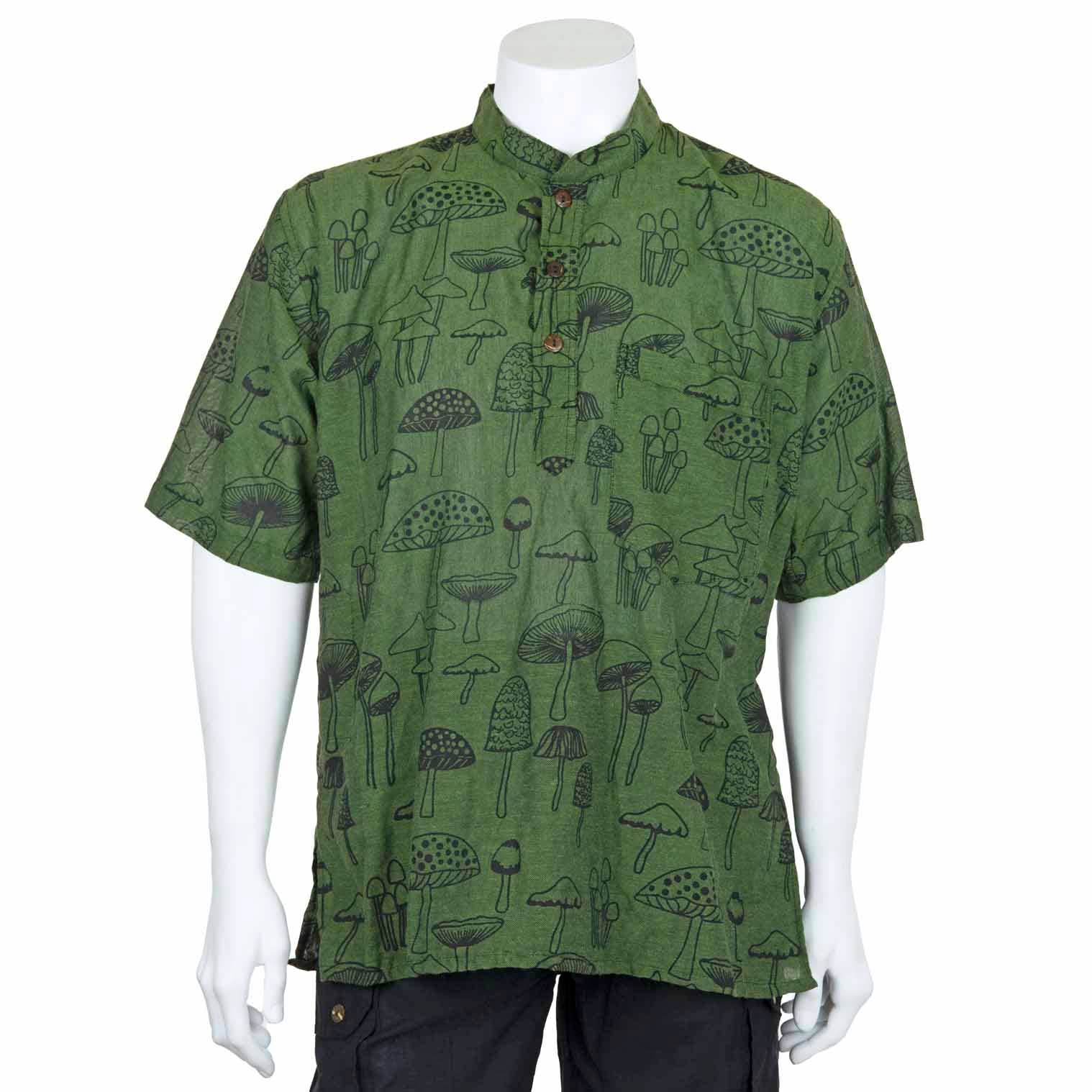 Siesta – wholesale Buttoned-down shirt – Men's – Mushroom Print Short Sleeved Kurta5