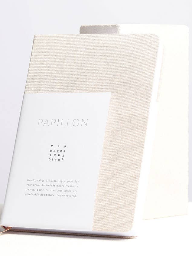 Dzukou Papillon — Cuaderno de lino, A5, tapa dura, páginas en blanco para venta al por mayor de Dzukou B.V.