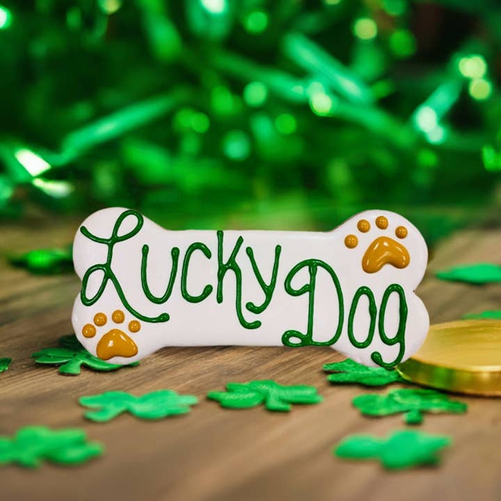 6" Dog Cookie | Lucky Dog | Dog Cookie | St. Paddy's Day for wholesale by fetch! Dog Treats