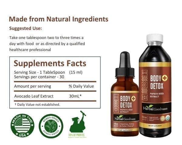 Herbal Goodness – Großhandel Gesundheits-/Entgiftungstee – Body Detox Plus - Liquid 12oz - Gesunde Darm- und Nierenreinigung - Herbal Goodness7