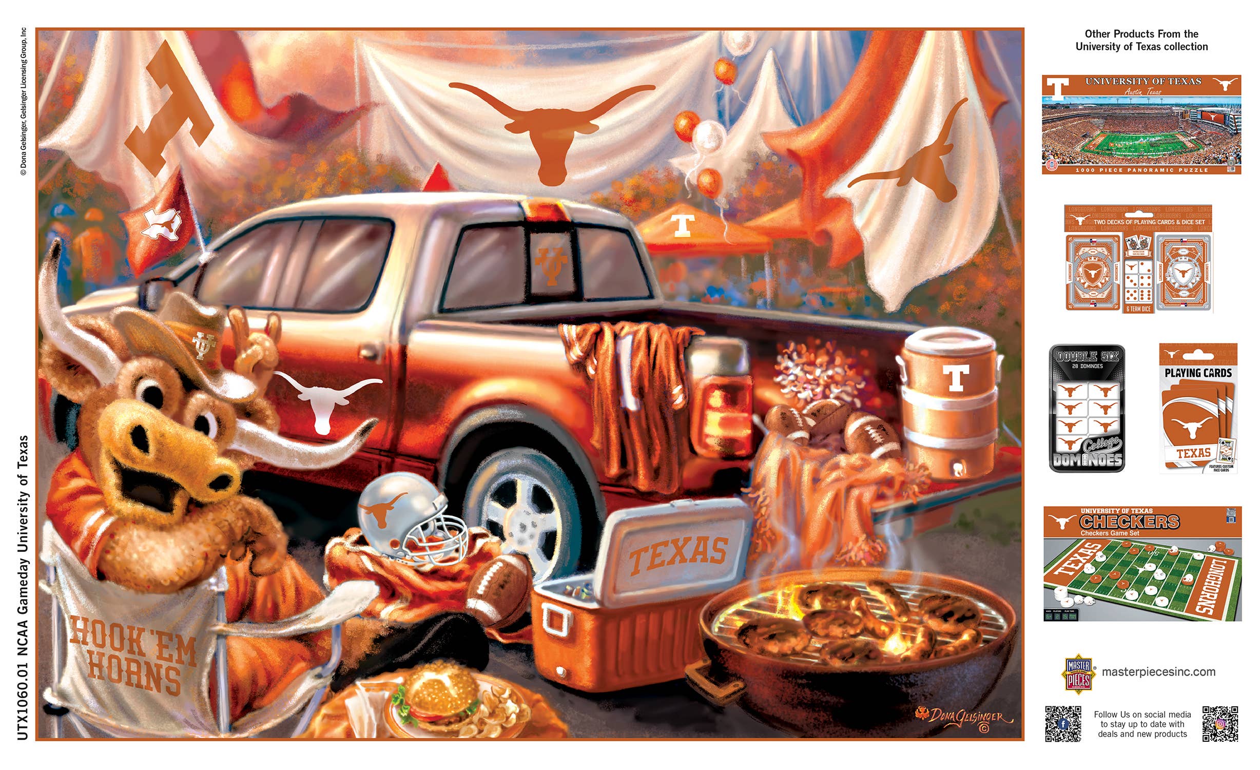 Masterpieces Puzzles - Wholesale Puzzle - Adult - Texas Longhorns - Gameday 1000 Piece Puzzle3