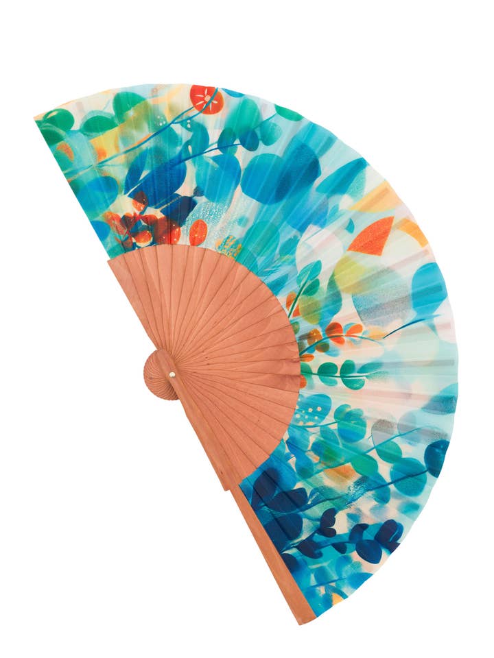 Leque espanhol de madeira e seda, ideal para o calor e como presente por atacado de CONCHITA MENÉNDEZ