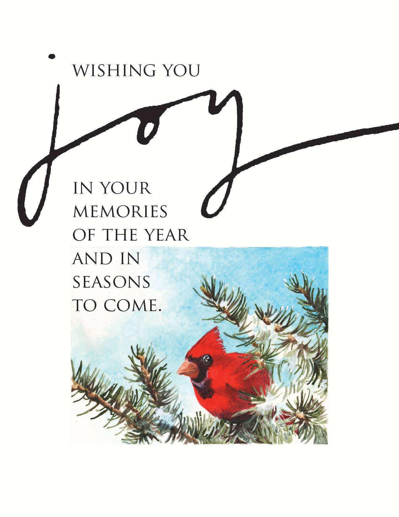 Karen Ritz Cards - Wholesale Season's Greetings Card - Cardinal Joy Holiday Notecard