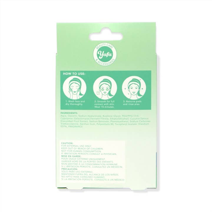 Yafa Beauty - Wholesale Eye Treatment Mask - Yafa Cucumber Under Eye Pads, Set of 5 Pairs1
