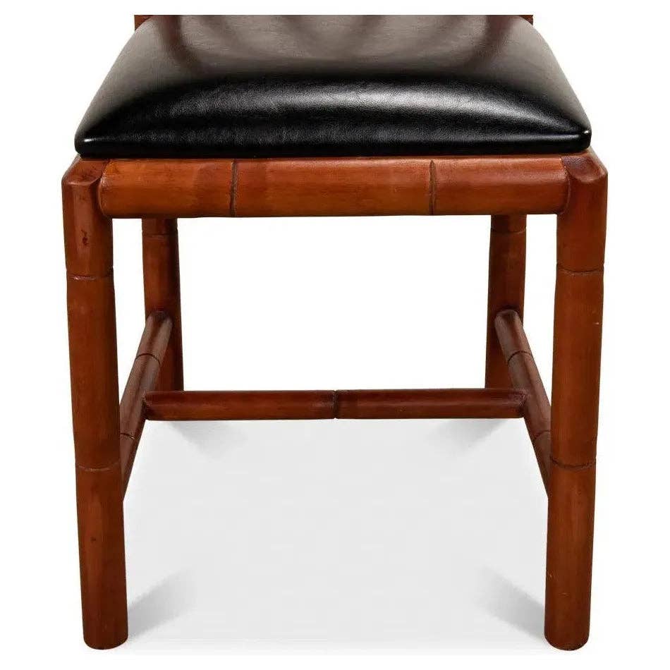 LOOMLAN – wholesale Chair – Brighton Bamboo Leather Dining Chair 2PC8