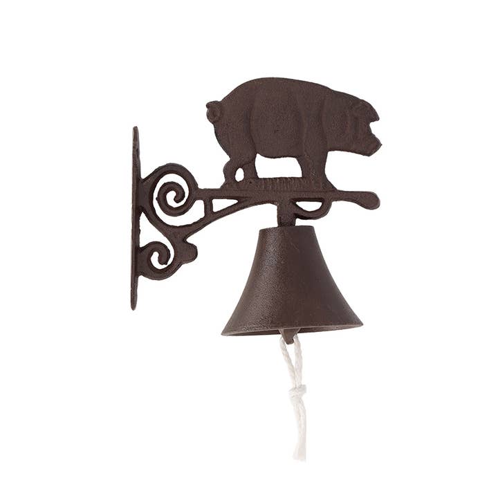 Esschert Design USA - Vente Échantillon pour commerçant – décoration d'intérieur - Sonnette Pig, fonte