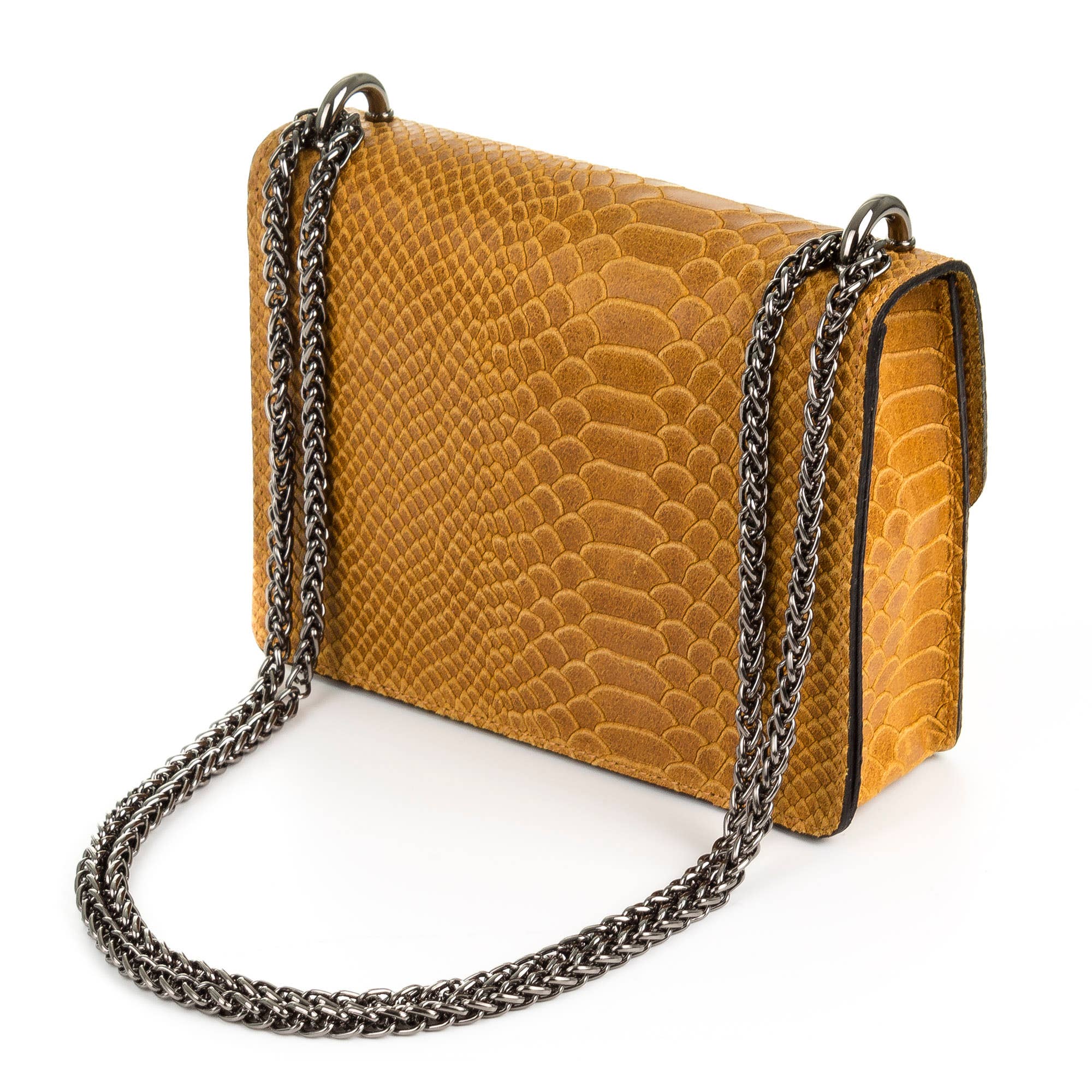 FIRENZE ARTEGIANI – Mala com alça superior – Mulher por atacado – Bolsa Feminina Lorenza de Camurça em Couro Legítimo com Estampa de Cobra2