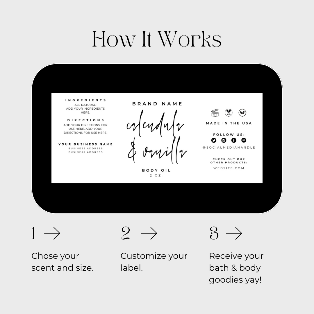 Bath Alliance - Vente Huile pour le bain/corps - Huiles corporelles infusées personnalisées avec étiquette privée - Modèle n°21