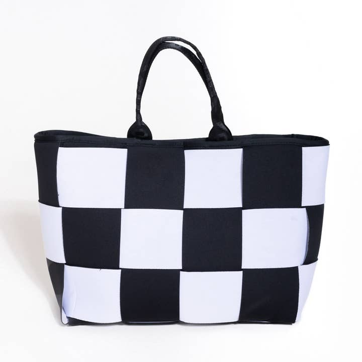 ICON TOTE BLACK AND WHITE for wholesale by Pop Ups Brand