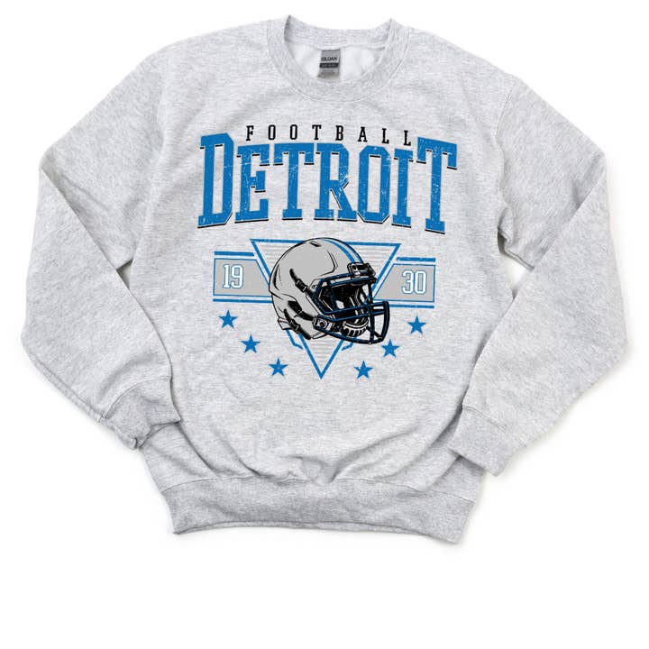 Vintage Detroit Football Sweatshirt for wholesale by SimplyKnotCo