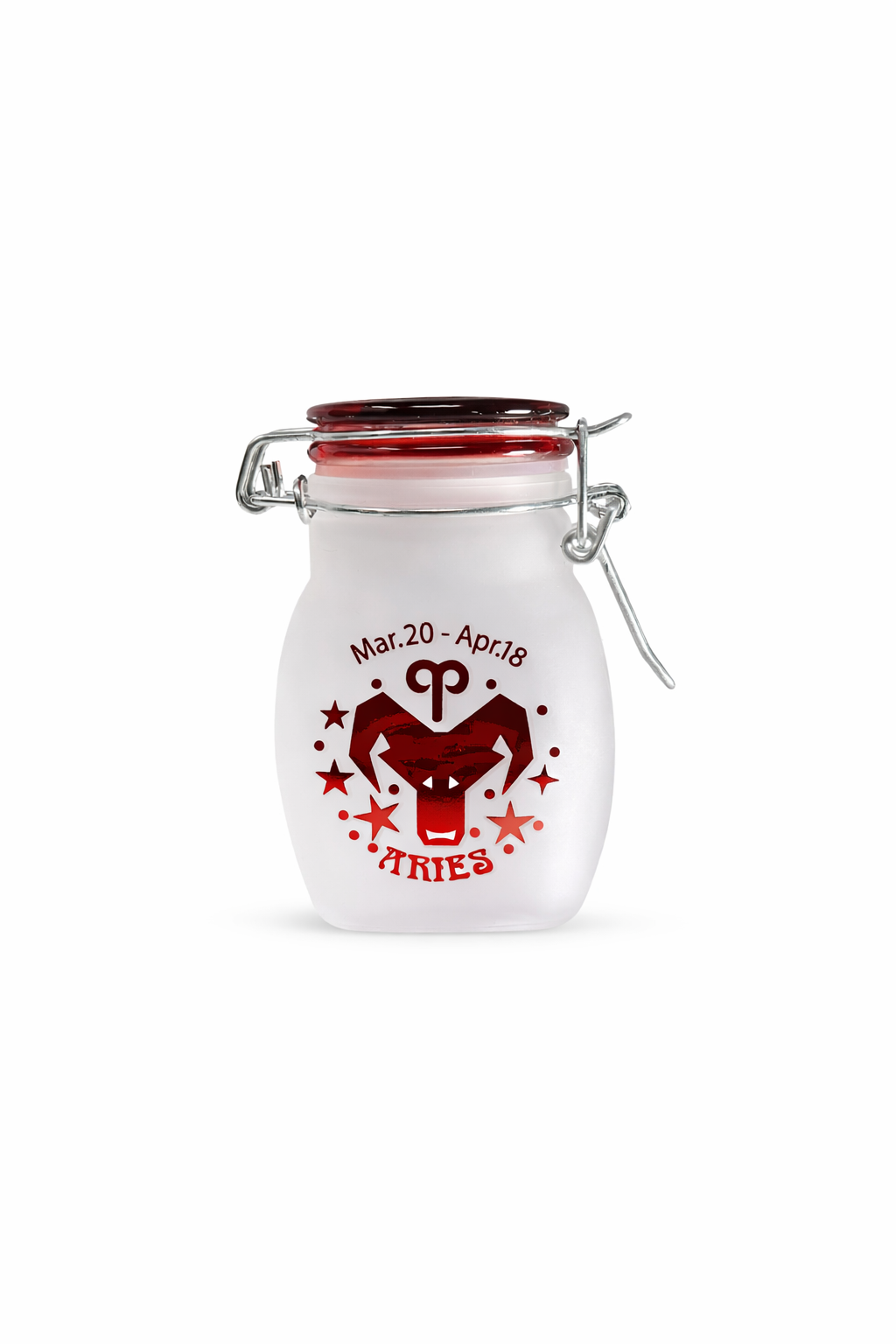 Ted Miller Innovation - Wholesale Jar - Frosted Zodiac Airtight Glass Jar – Aries | 125 ml0