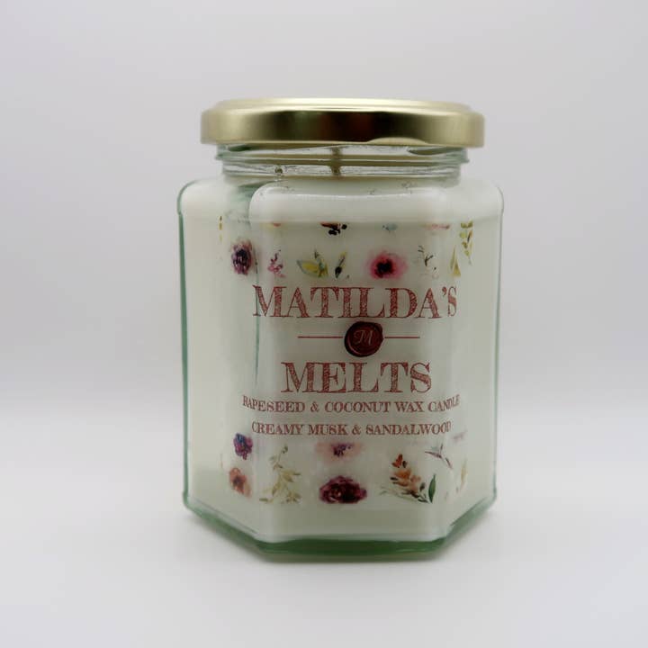 Matilda's Melts – wholesale Jar/filled candle – Coconut and Rapeseed Wax Jam Jar Candles8