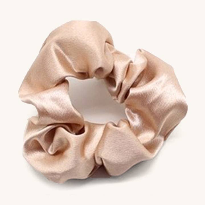 Vintage Satin-Look Scrunchie Set – Soft Ruffled Hair Ties, 7 Colors for wholesale by Zenthaven