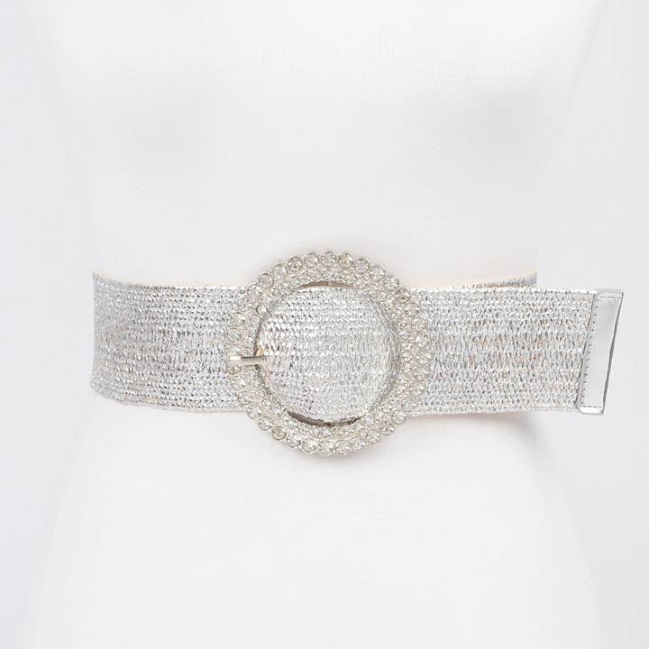 3AM BY H&D ACCESSORIES - Wholesale Belt - Women's - Rhinestone Elastic Belt