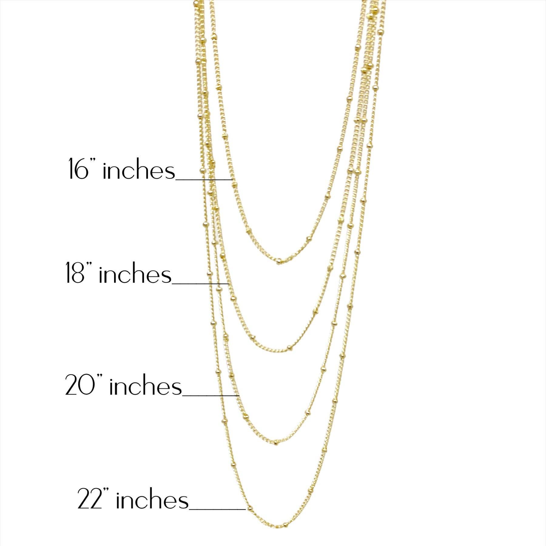 GoldFi - Wholesale Link & Chain Necklace - 18k Gold Filled 1mm Satellite Chain Available in 16", 18", 22