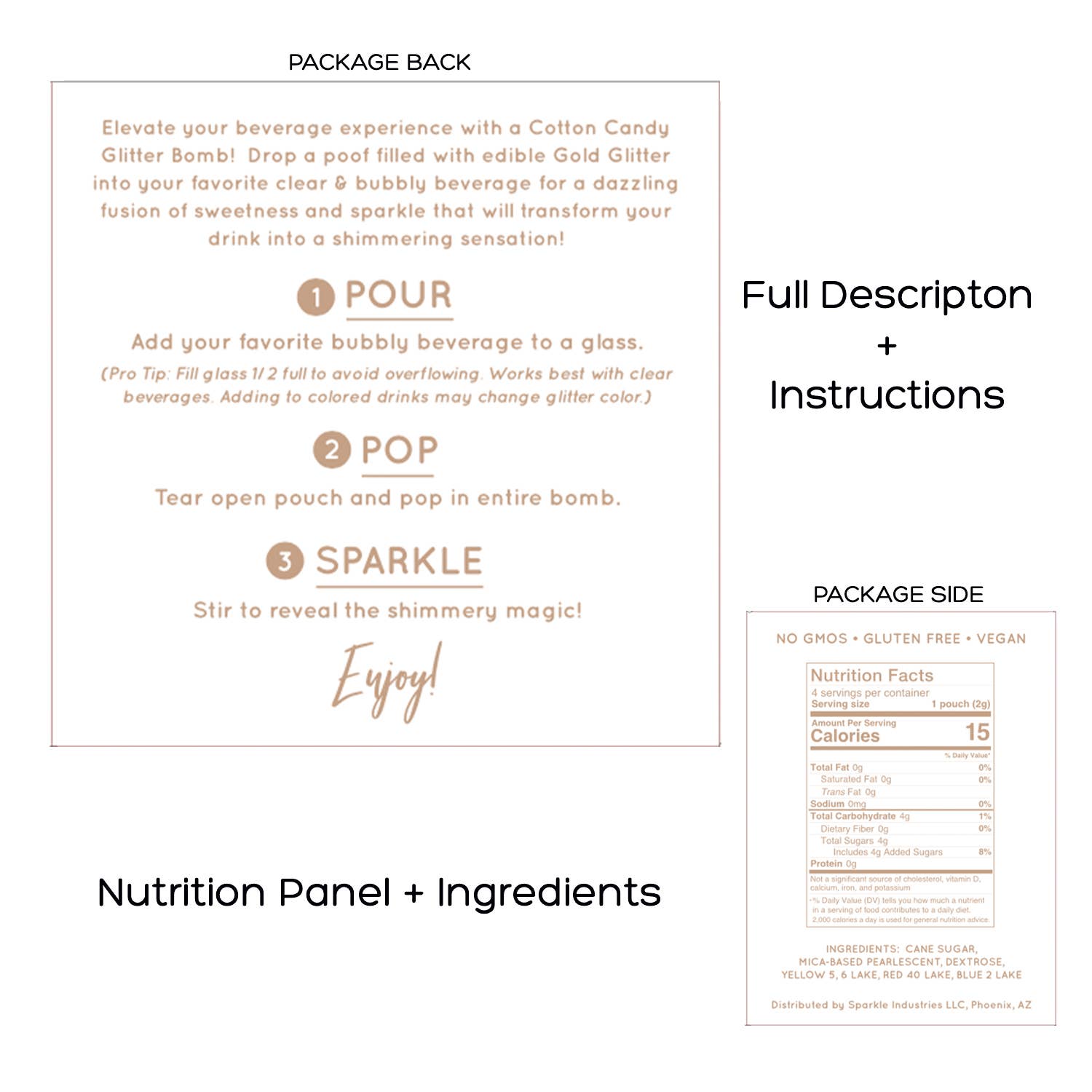 The Glitter Lab - Wholesale Elixir - Gold Drink Glitter Bombs for Cocktails, Mocktails & Bubbly4