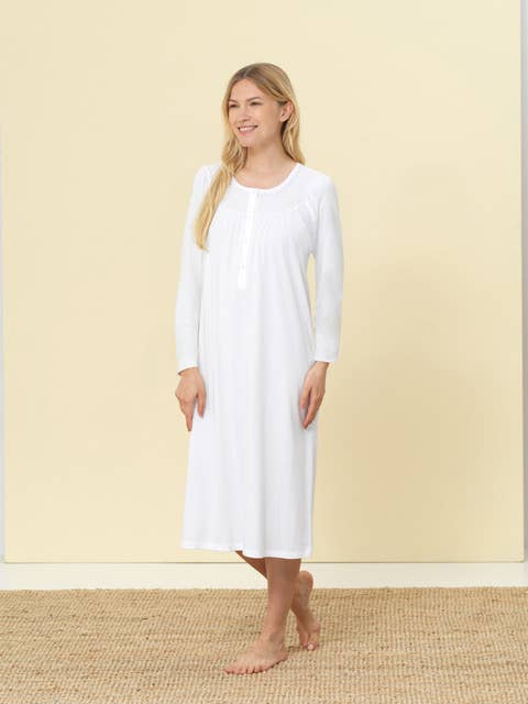 Serafino Nightgown, Long Sleeve, Raglan Lq171465 for wholesale by Linclalor S.P.A.