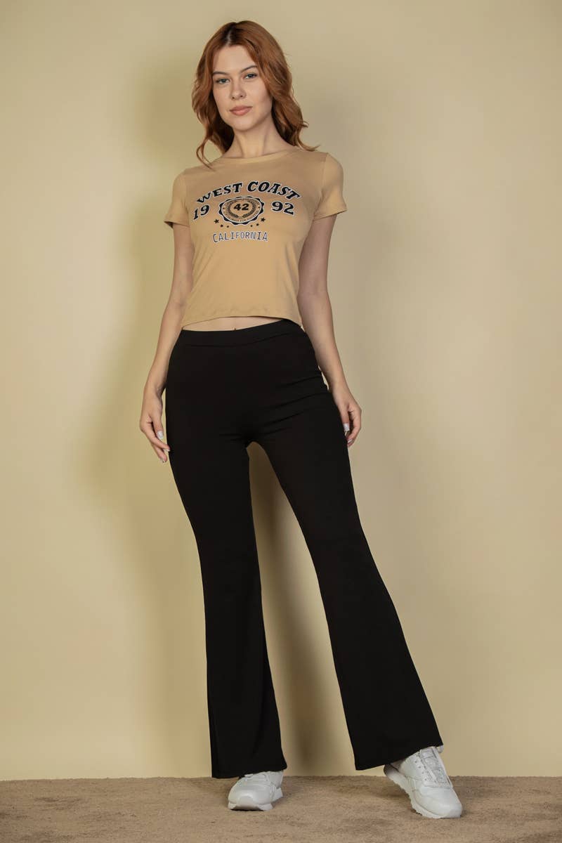 CAPELLA APPAREL - Wholesale Pants - Women's - High Waisted Flare Pants4