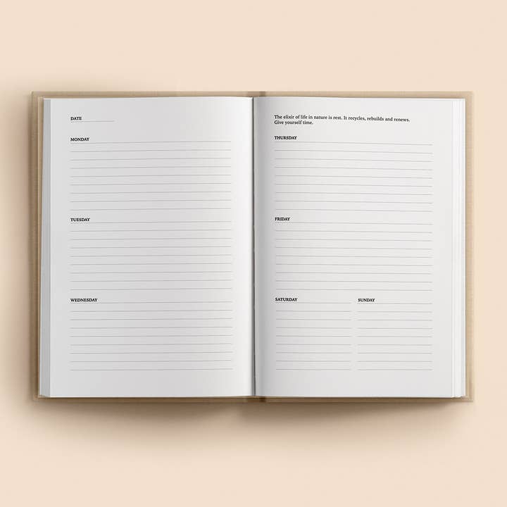 Anna Cosma - Wholesale Planner - STAY GOLD WILD SOUL - TIMELESS PLANNER CALENDAR - BEIGE 20263