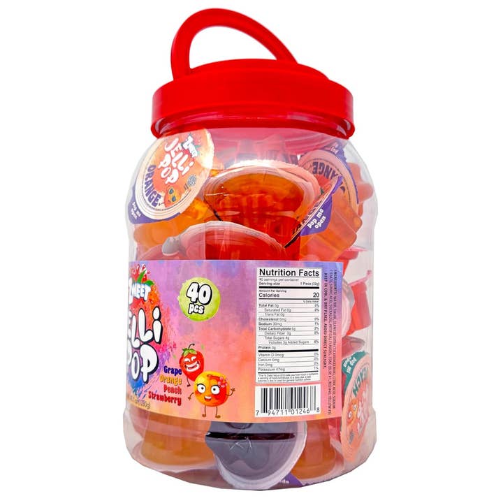I Got Your Candy - Vente Bonbons gélifiés - Pot de bonbons Zweet Jelli 45,01 oz - 40 pièces2