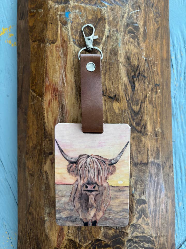 Leather Purse / Luggage Tags - Chewy for wholesale by DOLLY ESTELLE
