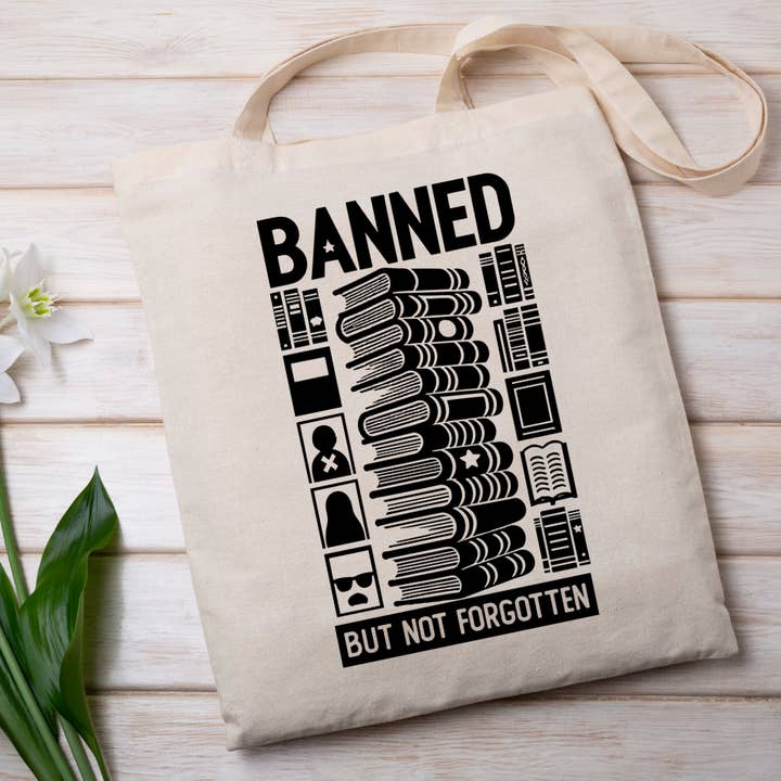 Banned But Not Forgotten Tote Bag for wholesale by Designs by Mel & Co