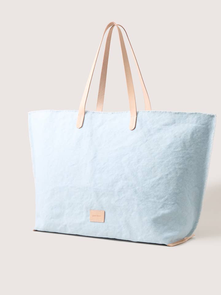 Hana Canvas Boat Bag - Mist Vachetta for wholesale by Graf Lantz