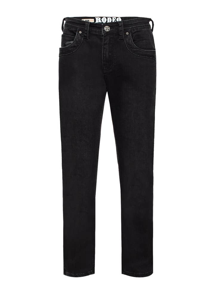 Rodeo Clothing - Wholesale Jeans - Men's - MEN'S COTTON/SPANDEX STRETCH FANCY SLIM STRAIGHT JEANS-RP500-5111