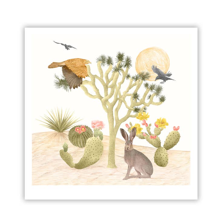 Mojave Desert Fine Art Giclee Print for wholesale by Stacy Hsu Design & Illustration