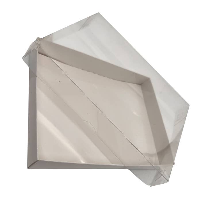 Gift Box Clear Lid White- 6x8x2"- Charcuterie Boxes for wholesale by GNPacking