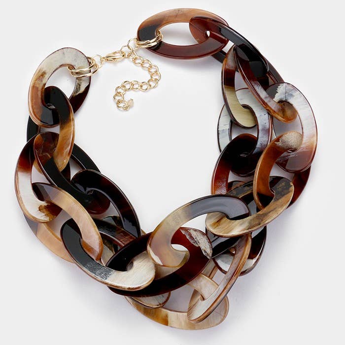 Sensibling Corp. - Wholesale Jewelry Set - Celluloid Acetate Link Necklace
12