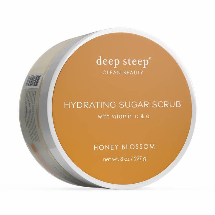 Sugar Scrub - Honey Blossom 8oz for wholesale by Deep Steep Clean Beauty