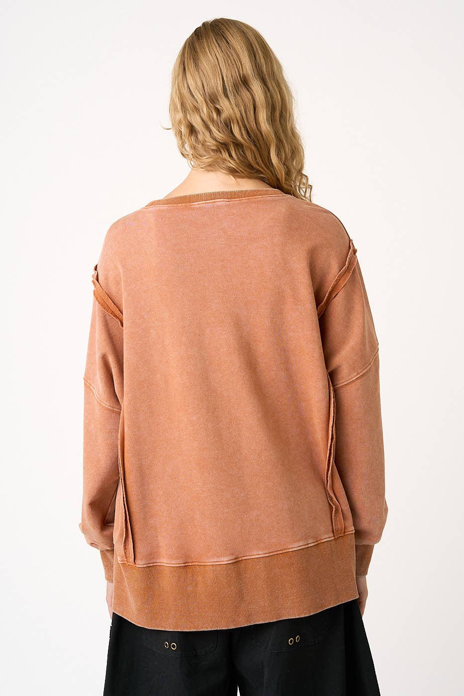 mittoshop - Vente Sweat-shirt – femme - SWEAT-SHIRT PEACE SIGN PATCH MINERAL WASH2