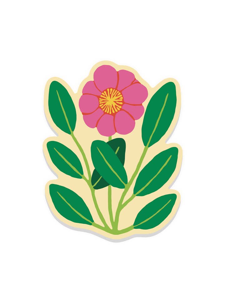 Camellia Vinyl Sticker for wholesale by Christine Witmore