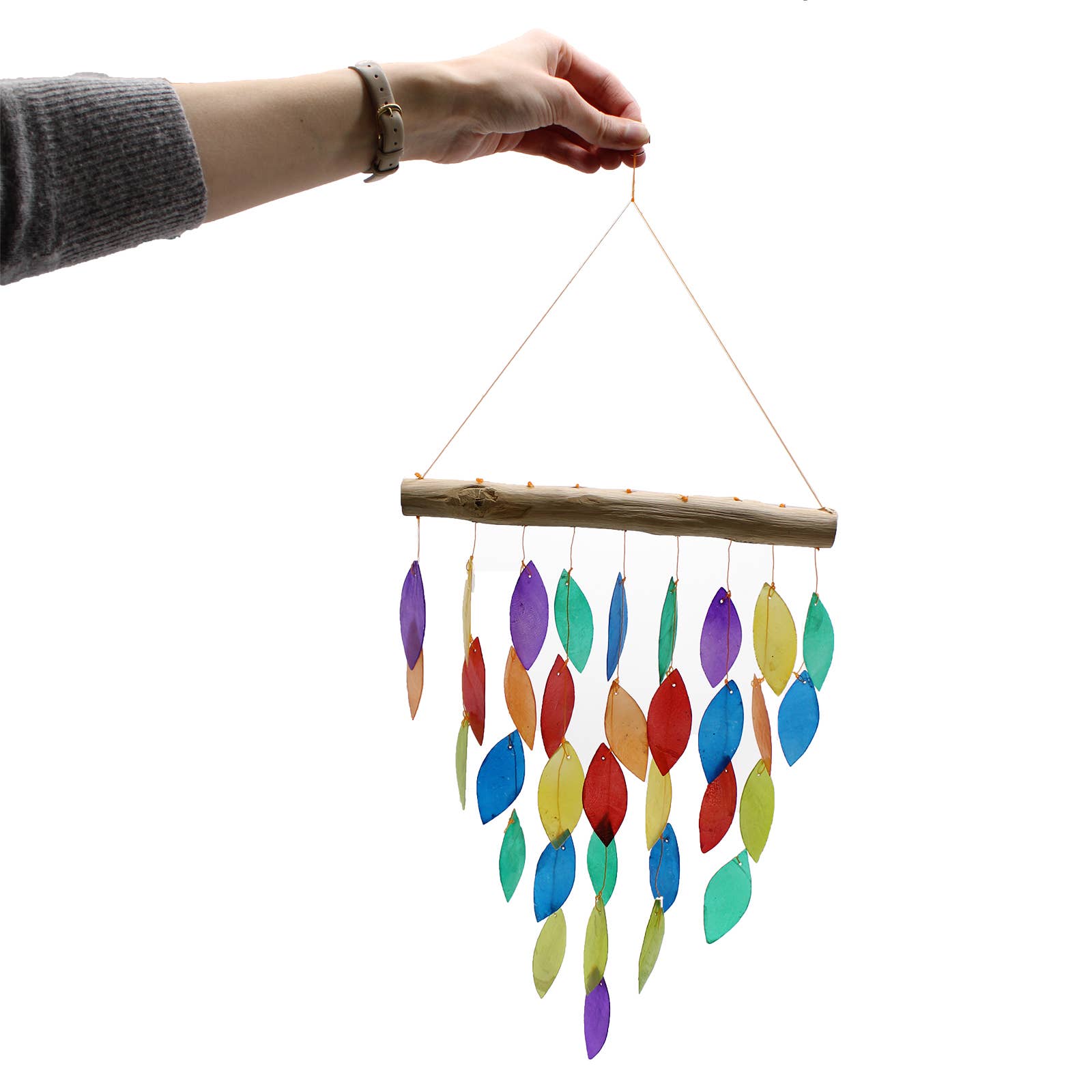 Ancient Wisdom - Wholesale Wind Chime - Rainbow Leaf Copis Chime2
