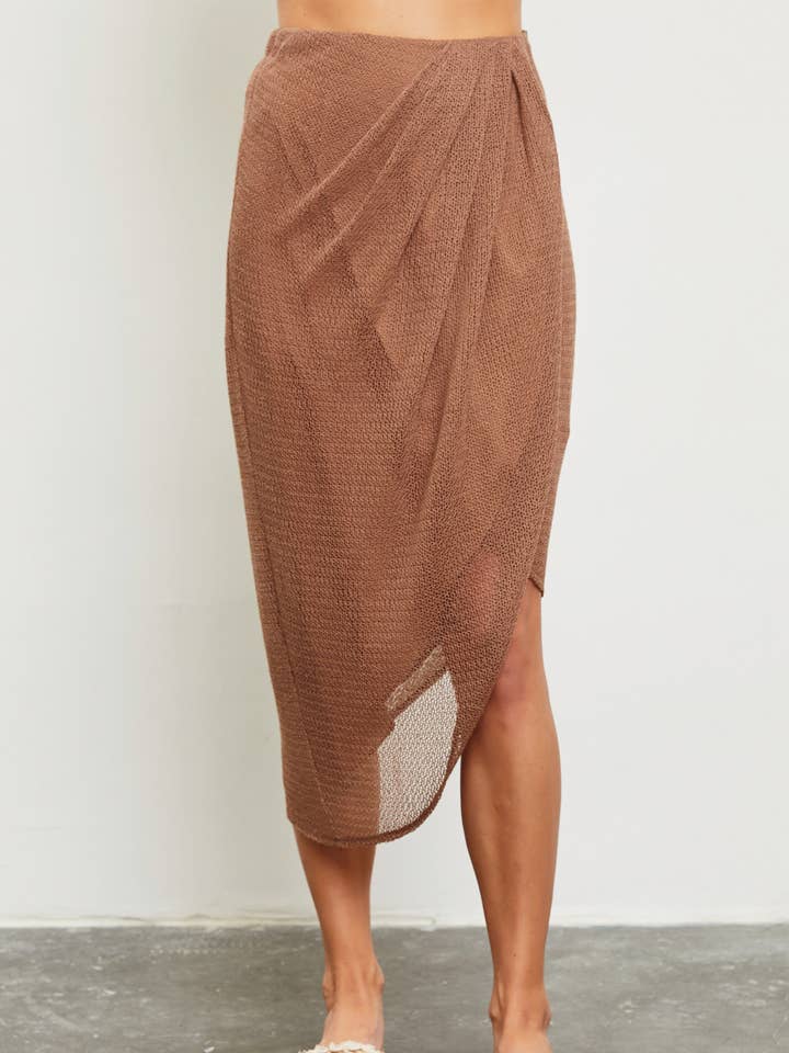 JUPE ASYMÉTRIQUE FRONCÉE pour la vente par Mustard Seed